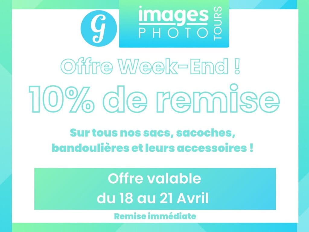 Offre WEEK END chez Germain Photo : 10% de remise sur tous nos sacs photo du 18/04 au 21/04 ! → Germain Photographie
