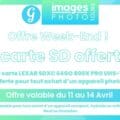 Offre WE germain photo → Germain Photographie Offre WEEK END chez Germain Photographie : 1 carte mémoire SD 64Go offerte pour tout achat d'un appareil photo du 11/04/25 au 14/04/25 ! → Germain Photographie