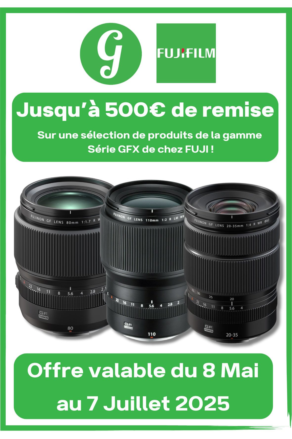 remises FUJI chez germain photo → Germain Photographie